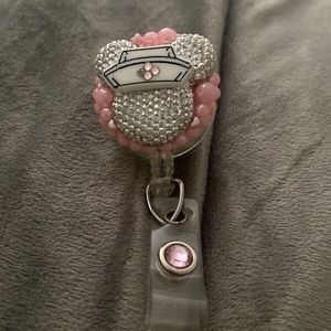 Minnie Mouse badge reel